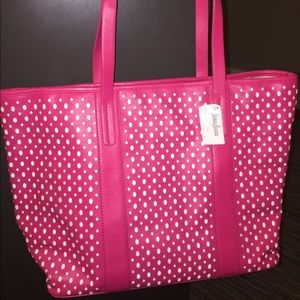 NWT New Neiman Marcus Pink Tote Beach Bag Purse
